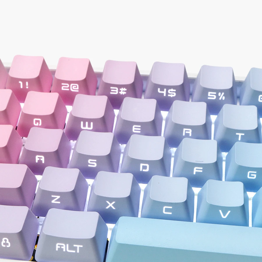 Azul Enchantress Keycaps Gradiente Oem Perfil Backlit Keycap Transparente Side ou Top Impressão Keycaps para Gk61 68 87 Teclados - Imagem 3