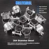 10pcs 304 Stainless Steel Mini Fuel Injection Hose Clamps Adjustable Pipe Hose Clip Tube Clamps Set Gas Line Hose Clamp 6-20mm 4