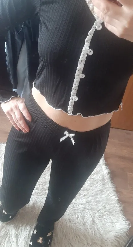 Luxurious Autumn Winter Pajamas Set for Elegant Comfort photo review