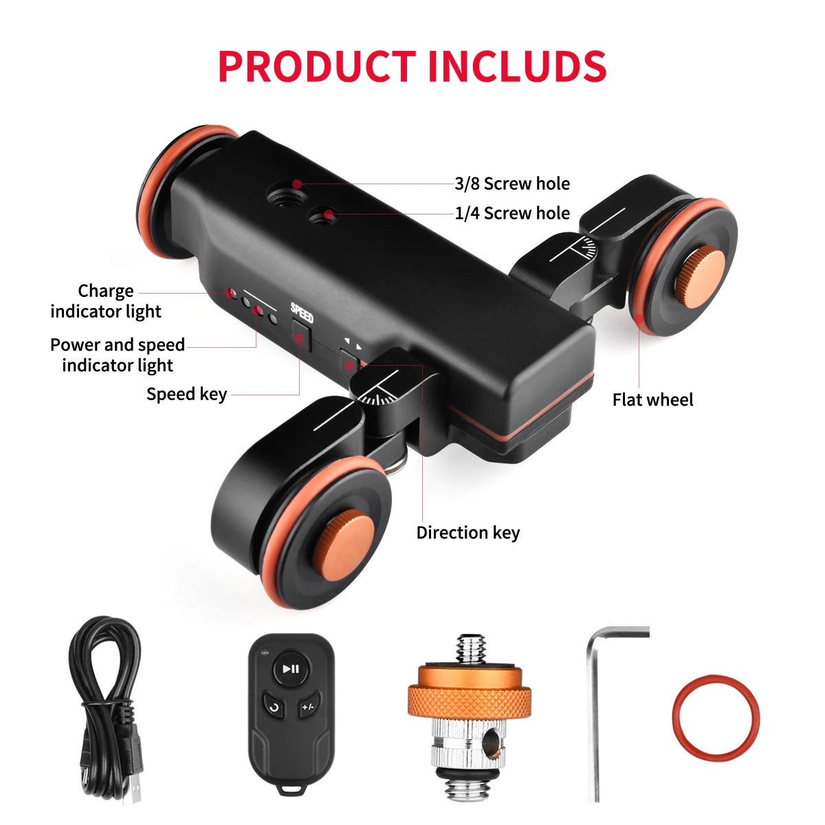 Video Autodolly Scale Indication Electric Motor Track Slider for DSLR Camera