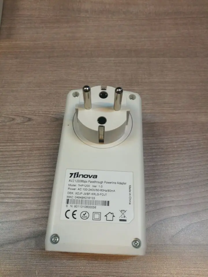 WiFi Adapter 7inova AV500 Passthrough Powerline Adapter Start Kit HomePlug AV Adapter With Outlet Atheros7420 Plug&Play
