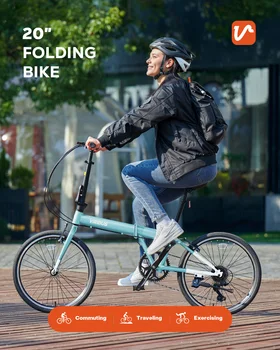 20 Inch Folding Bike Lightweight Folding Bicycle for Adult Slate 2