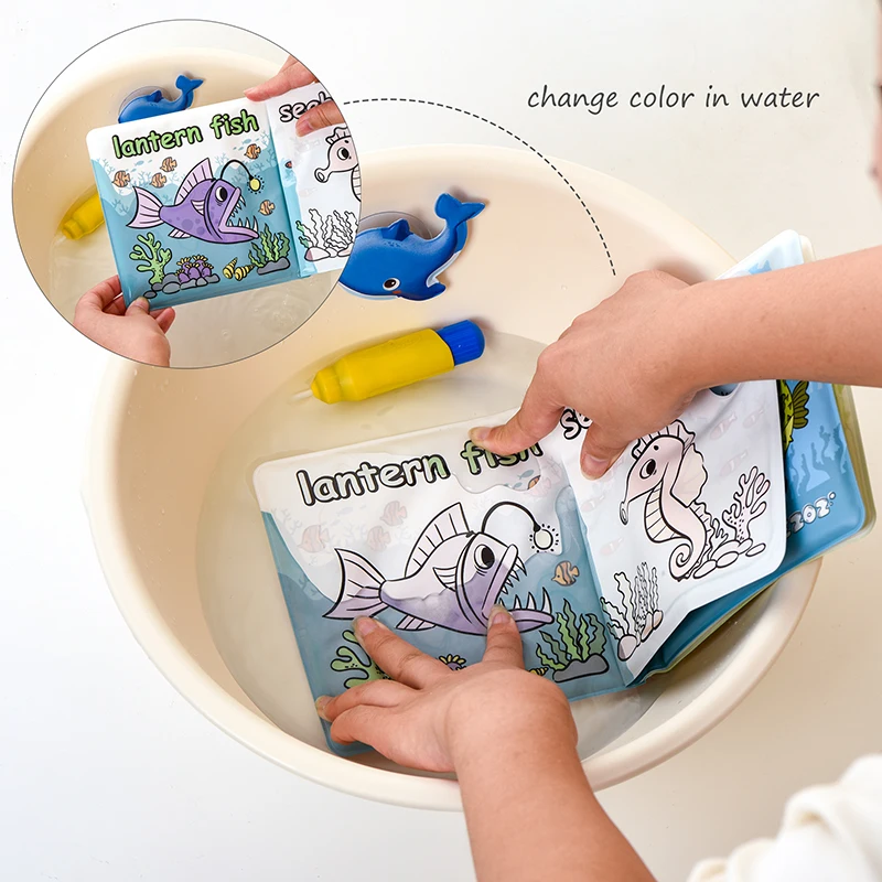 Baby Water Painting Coloring Magic Picture Books Swimming Bathroom Toys Bath Books Early Educational Toys For Kids Quiet Books 2