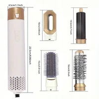 Ensemble de coiffage électrique 5-en-1 : Sèche-cheveux, fer à boucler, peigne à air chaud, lisseur – Outils de coiffure multifonctionnels pour la maison et le salon 5