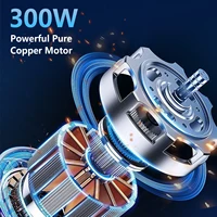 Электрическая мясорубка 2,5 л, 300 Вт, 11000 об/мин, 3-скоростной кухонный комбайн с 4-лезвийным S-ножом, для мяса/овощей/орехов, детского питания — изображение 2