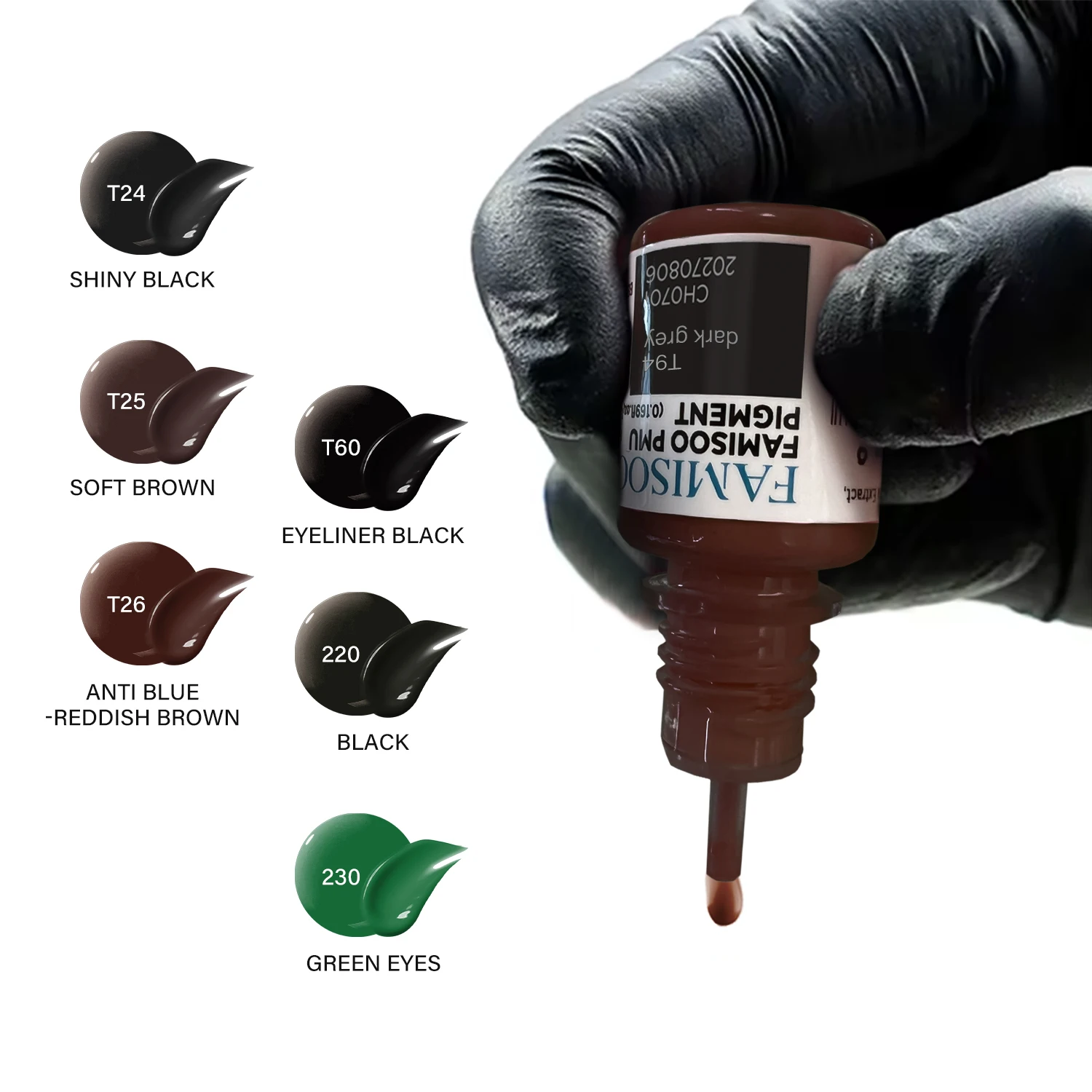 FAMISOO 5ml Professional Tattoo Ink Set Eyebrows and lips Eyeliner Tattoo color Microblading pigments