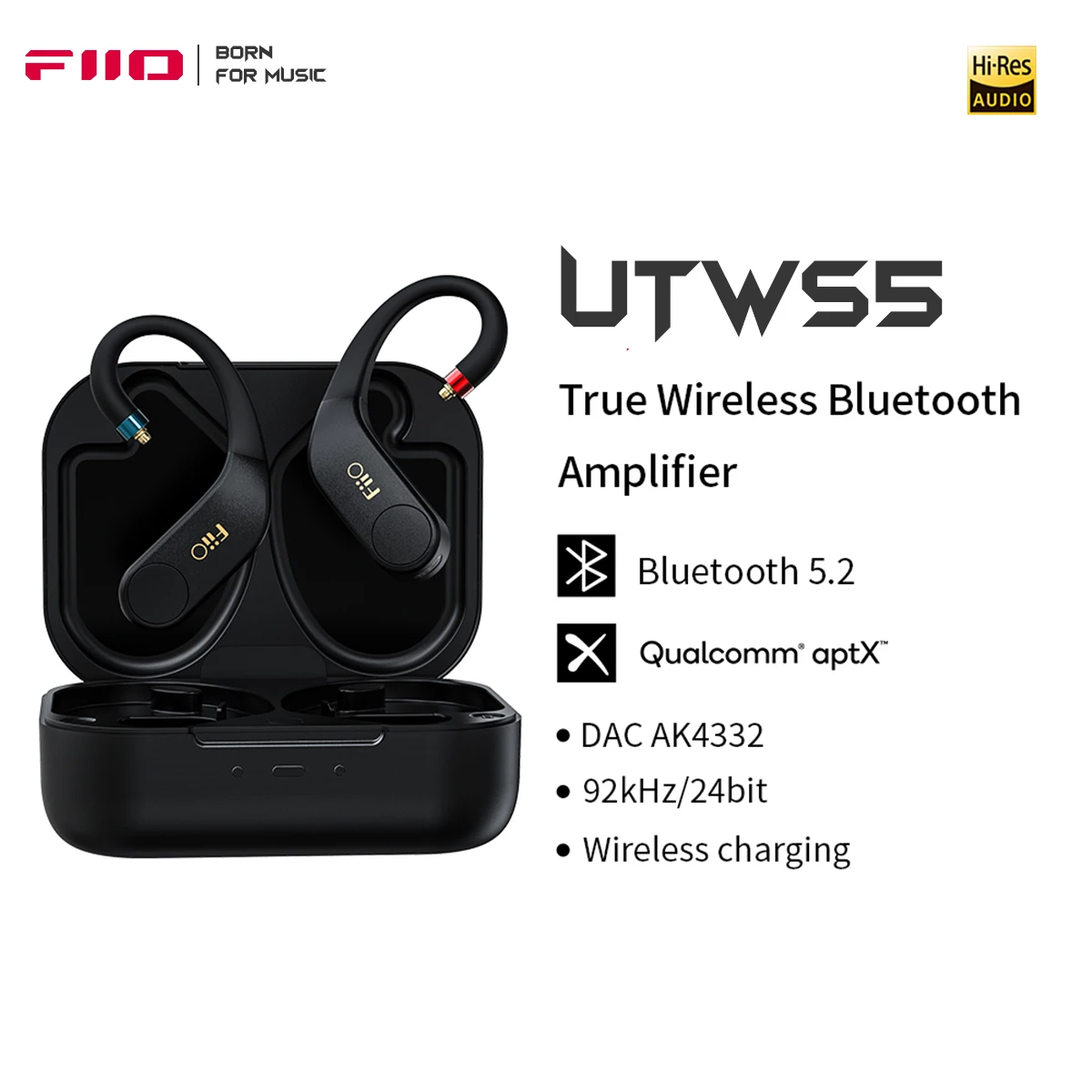 スマホ/家電/カメラFiiO UTWS5 MMCXイヤホン用 Bluetoothアダプター