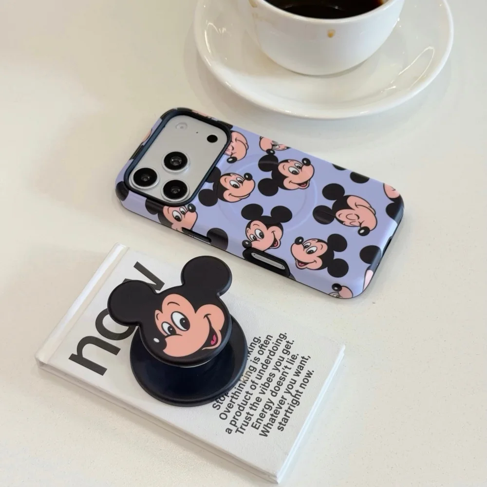 Cute Anime Cartoon Shockproof Phone Case with MagSafe Holder - Fashionable Protective Cover