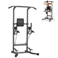 Power Tower Dip Station Pull Up Bar Adjustable Multi-Function Power Tower Abdominal Exercise for Home Fitness Workout Equipment