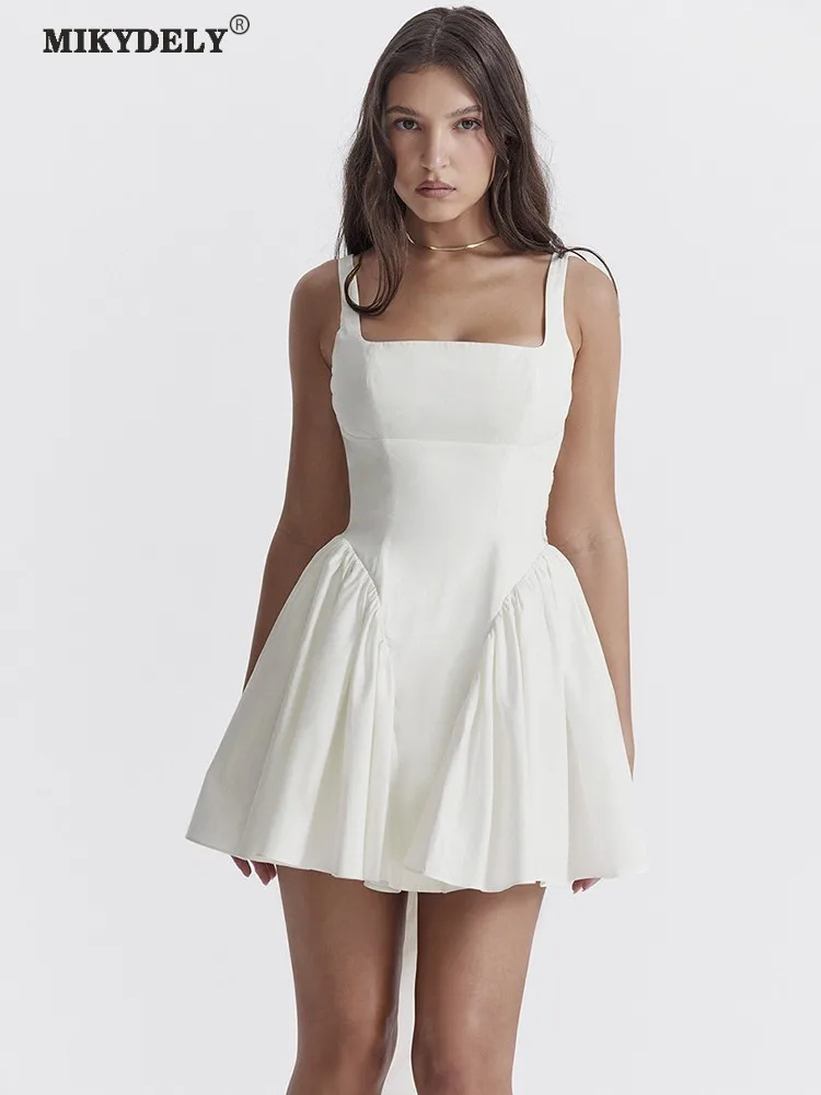 

Mikydely New French slip dress design bow halter dress