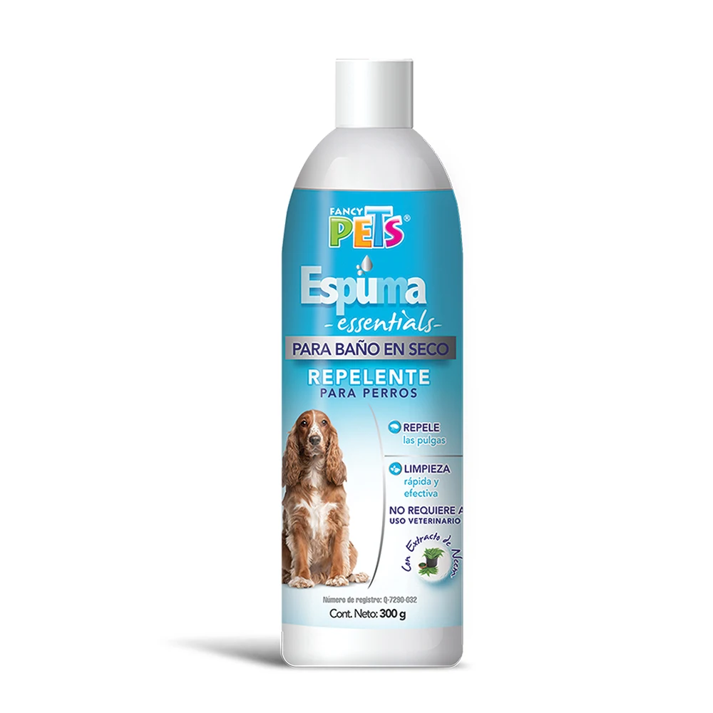 Fancy Pets. Espuma para Baño en Seco para Perro Repelente 300gr