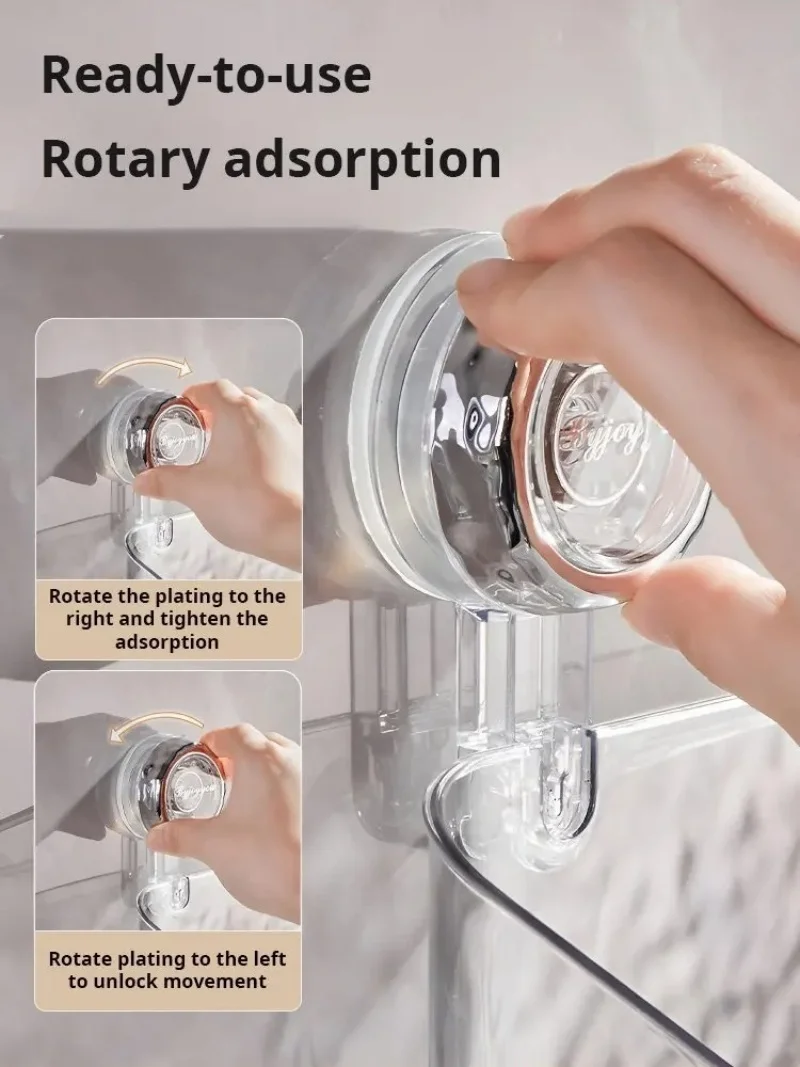 Bathroom Shelf Suction Cup Wall Mount Corner Storage Shelves Shampoo Holder Cosmetic Rack Shower Drain Basket Bathroom Organizer 6