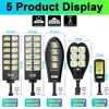 12000000LM 504LED Powerful Outdoor Solar Lights  Lighting 10000W Garden Lamp Solar Panel Lamps Motion Sensor Street Light 5
