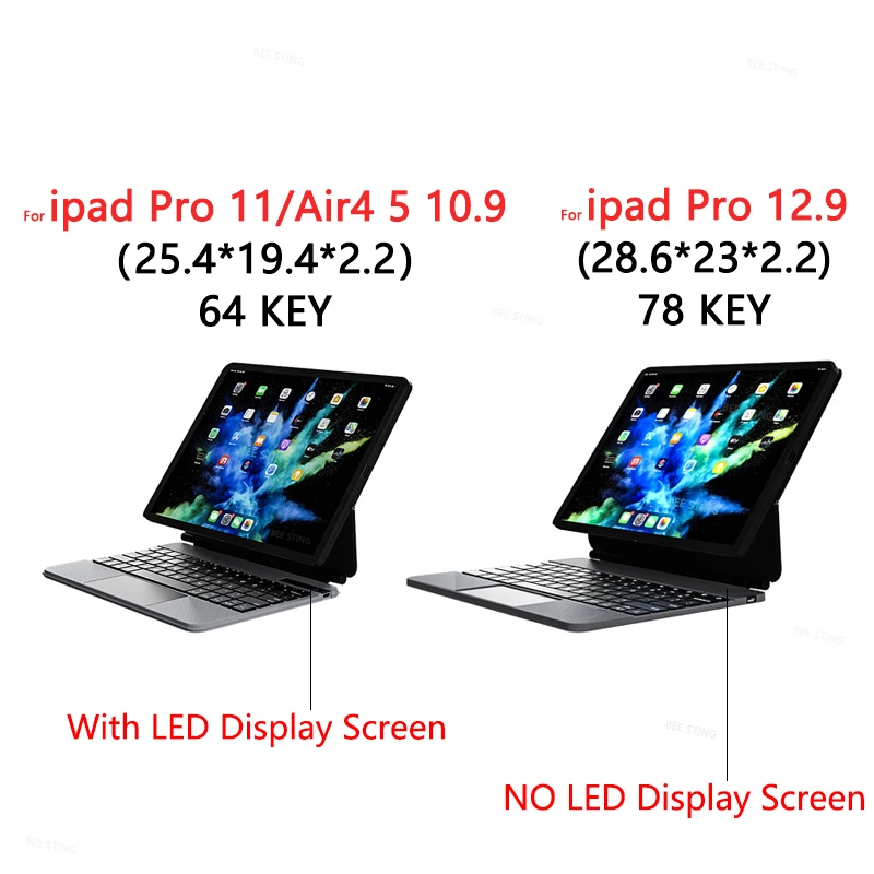 Doqoマジックキーボードケースipadプロ11 12.9 2021 2020 2018空気4 5