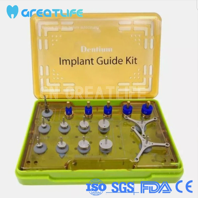 

Dentium Dental Drill Implants Positioning Guide Kit Surgical Kit Guide Implant Dentium Implant Guide Kit