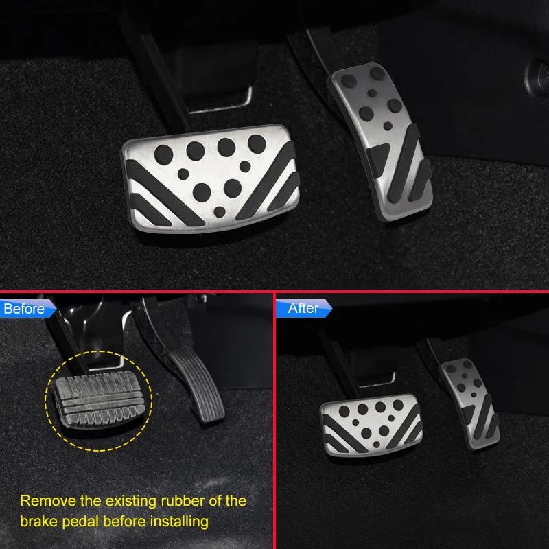 AT MT Car Foot Pedals For Mitsubishi Pajero Montero Shogun Sport 2015~ Gas Brake Stainless Steel Non-slip Pedal Car-Styling