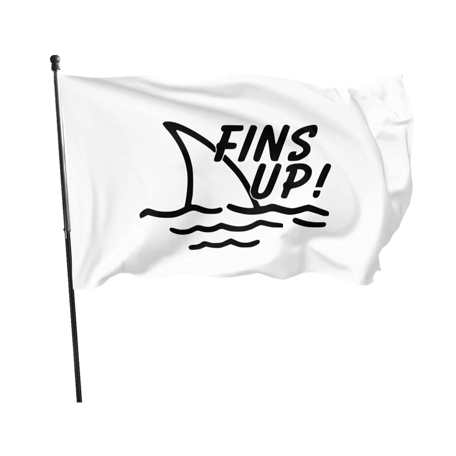 

FINS UP Flag Fashion Indoor Living Room College Party Decorations Vivid Color Polyester 1 Layer 100% Bleeding Mirror Image