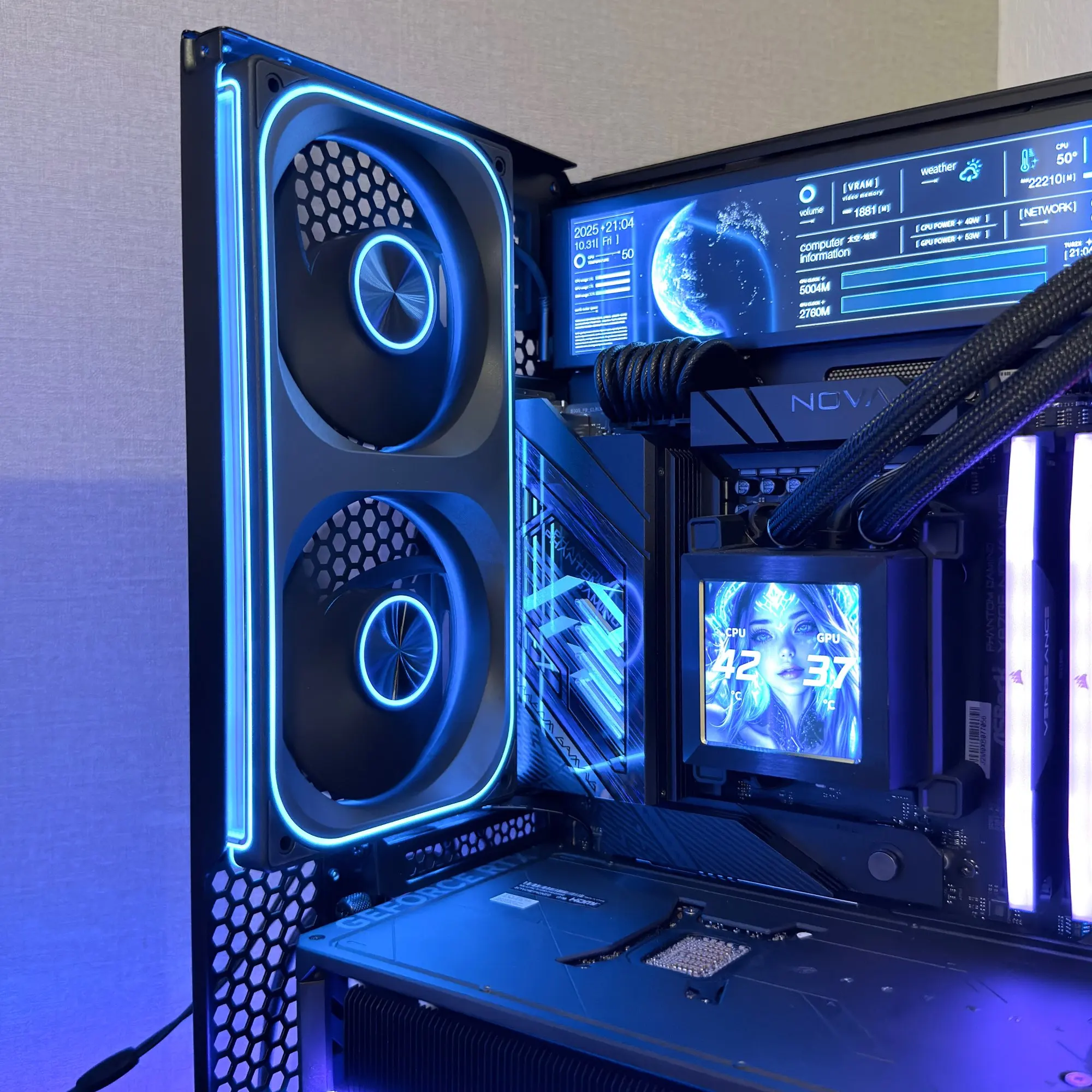 JONSBO ZA-120/240/360 Case Cooling Fan ARGB 12cm Connected Building Block Fan PWM Silent Chassis Fan photo review