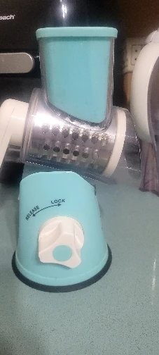 LMETJMA Manual Rotary Vegetable Slicer Cutter Kitchen Vegetable Cheese Grater photo review