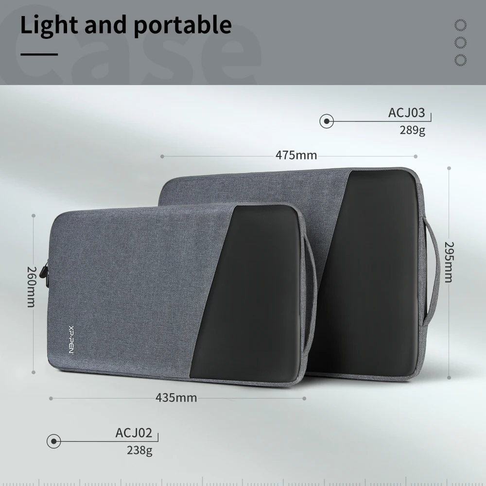 XPPen Protective Case Two Sizes Protective Bag Travel Case for Pen Display 12 / 13.3 / 15.6 / 16 Inch Graphic Tablet Monitor - Image 5