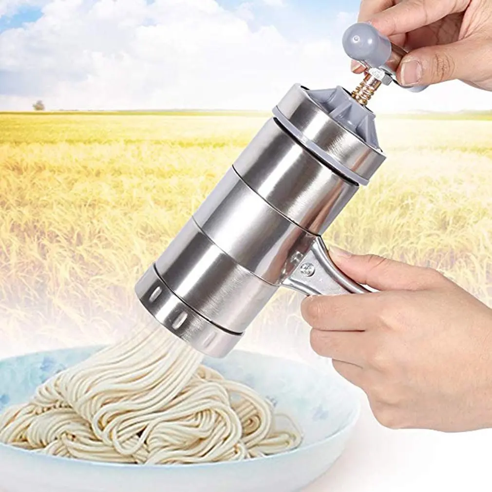 Manual Stainless Steel Noodle Maker Press Pasta Machine Crank Cutter Fruits Juicer Cookware Making Spaghetti Kitchenware