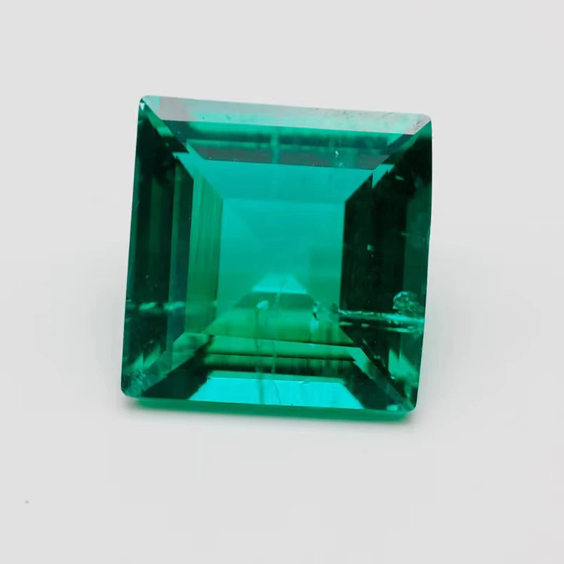 

2.5-4.65 Carat Princess Cut Synthesis Colombia Emerald Loose Stones Hydrothermal Lab Grown Emerald Gemstone for Diy Jewelry