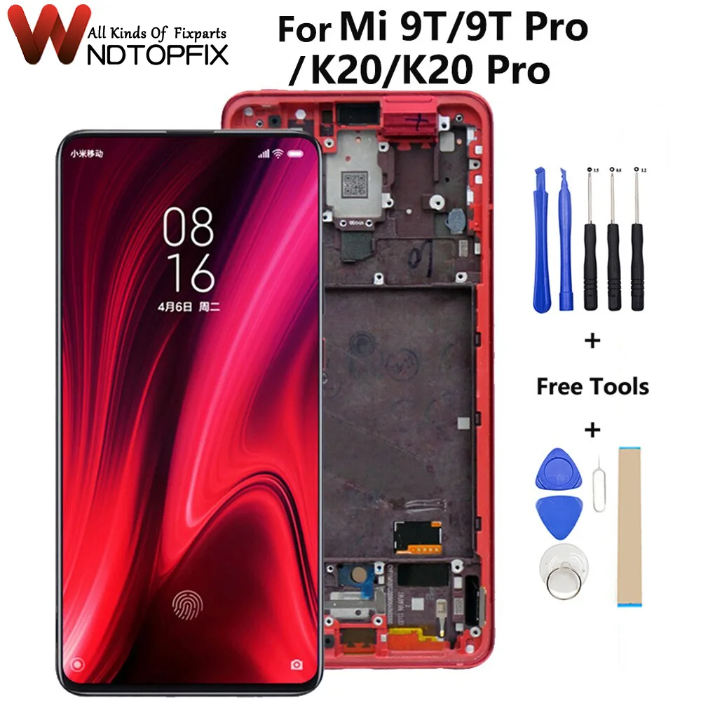 

ЖК-дисплей Super AMOLED для Xiaomi Mi 9T, ЖК-дисплей Mi 9T Pro, сенсорный экран с дигитайзером в сборе 6,39 дюйма для Xiaomi Redmi K20, ЖК-дисплей K20 Pro