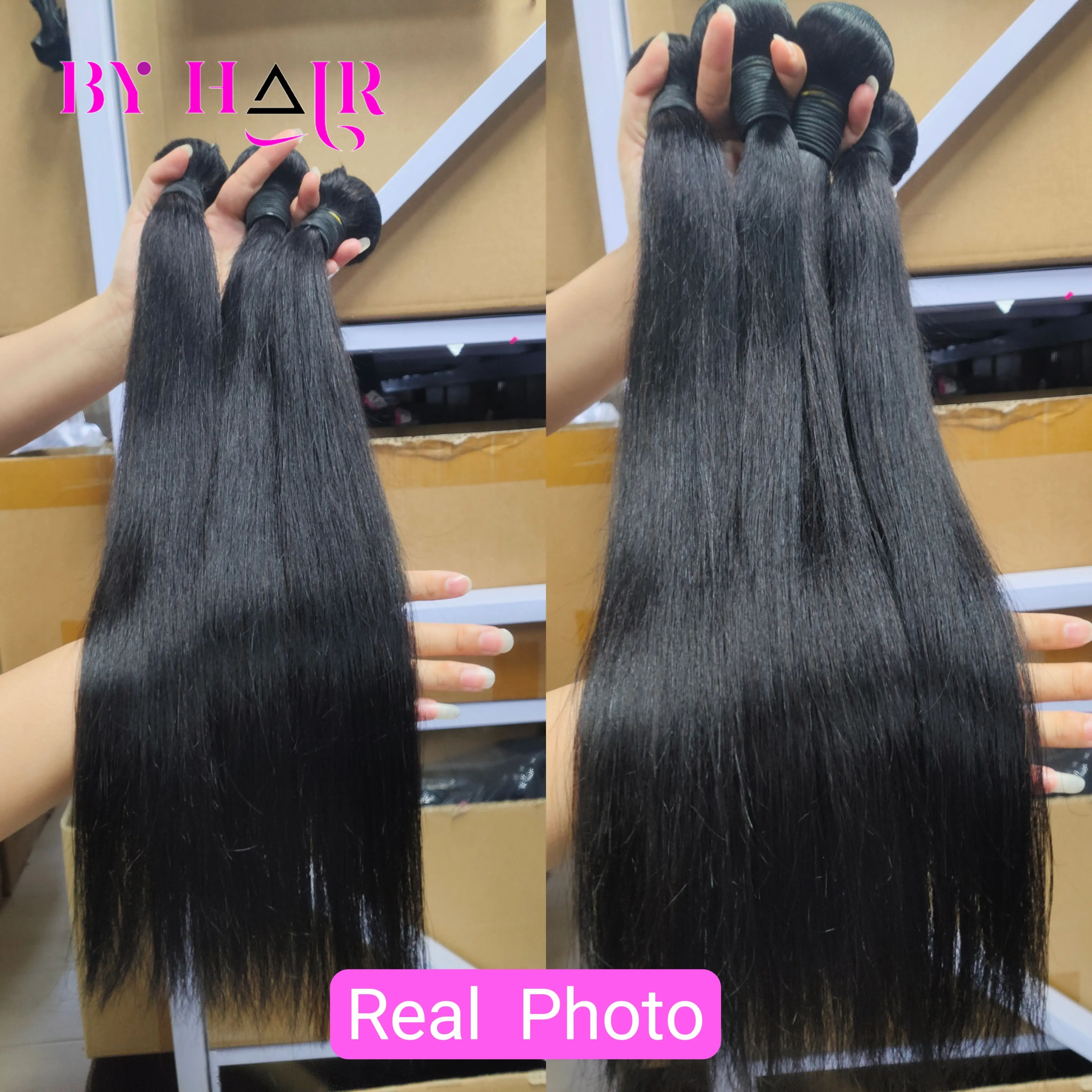 Straight Human Hair Bundles Remy Hair Extensions For Women Weave 26 28 30 32 Inch 100% Unprocessed Remy Straight Peruvian human hair extensions