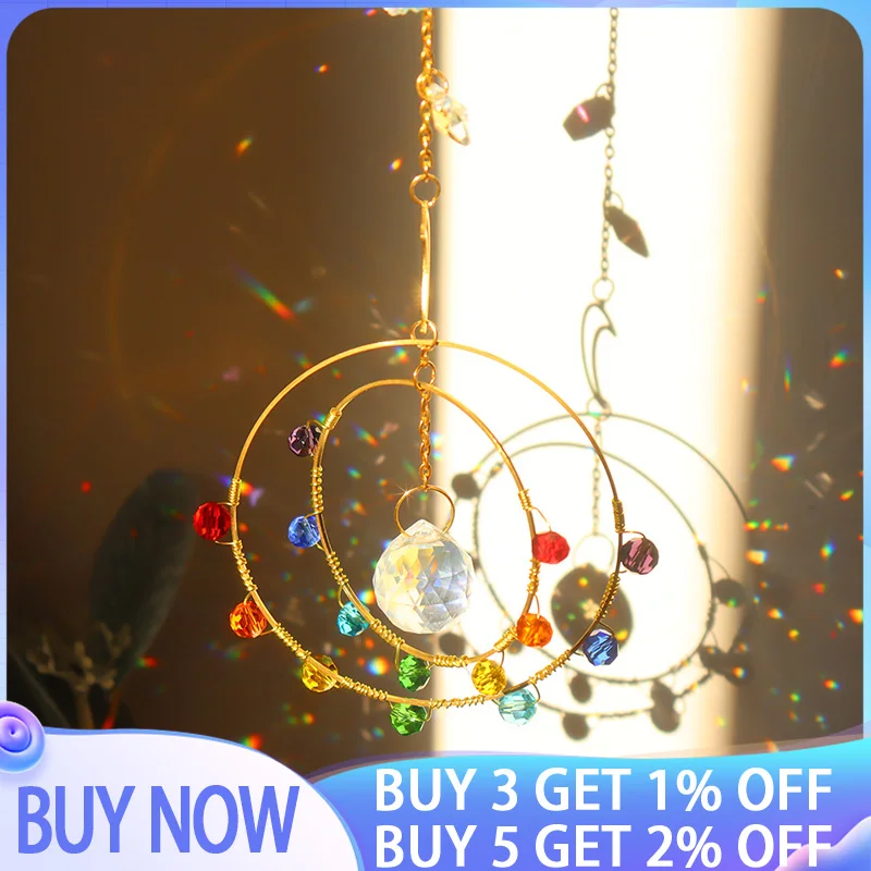 Suncatcher Crystal Wind Chimes Sun Catchers Pendant Sun Light Catcher Garden Window Wedding Curtain Chandelier Home Decor sun catcher crystal pendant sun catchers window ornament