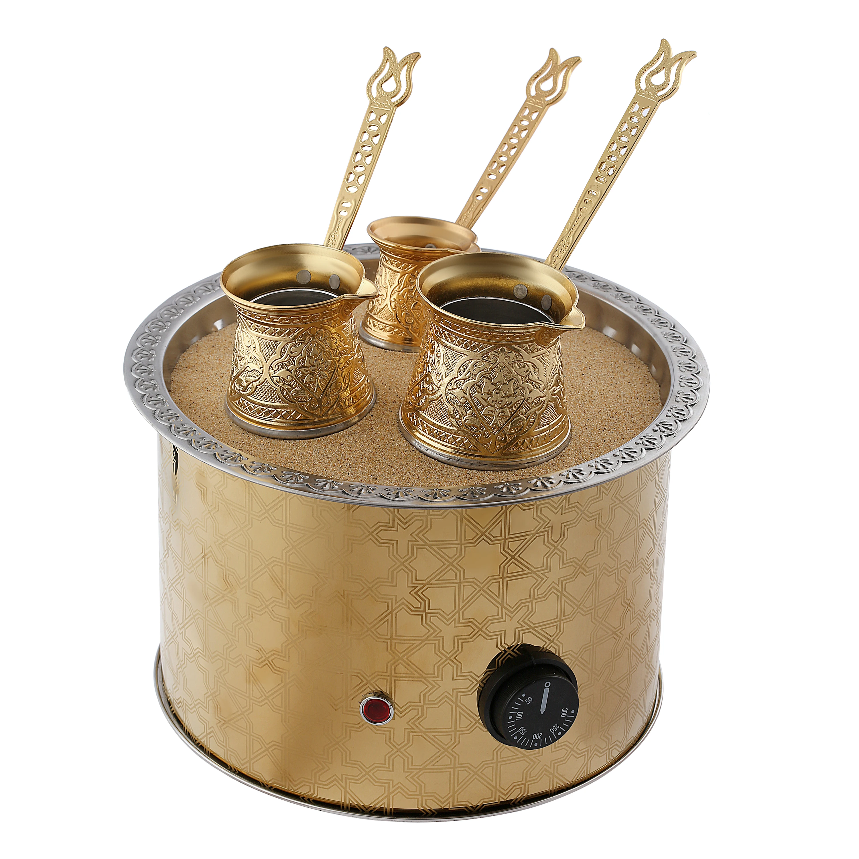 

Tulip Home Accesories - Authentic Turkish Copper Electric Hot Sand Coffee Maker Heater Machine Med Size 110V - 220V