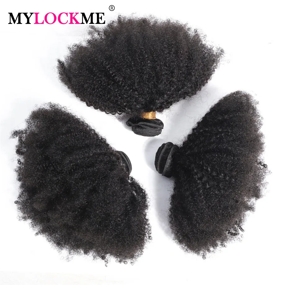 Afro Kinky Curly Bundles Hair Extension Human Hair Mongolian Remy Women's Bundles