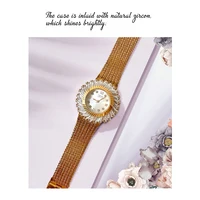 Princess Butterfly Luxury Gold Plated Stainless Steel Women Quartz Watch Zirconia Mother of Pearl Dial Jewelry Wristwatch 2