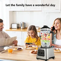 Mixeur de table puissant 2-en-1, robot culinaire, pour smoothies glacés, extracteur de jus haute puissance pour la cuisine, sans BPA 6