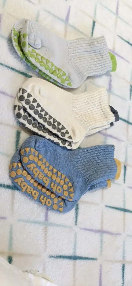 Anti-Slip Cotton Baby Socks - Rubber-Grip Toddler Socks for Boys and Girls photo review