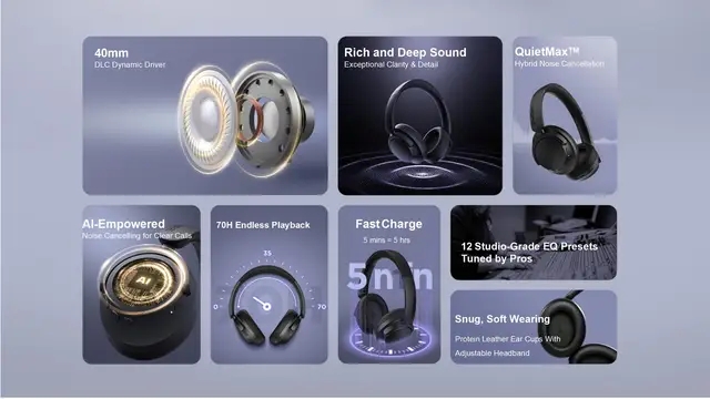 1more Sonoflow wireless headphones｜1more Sonoflow wireless full-size  overheadphones - Aliexpress