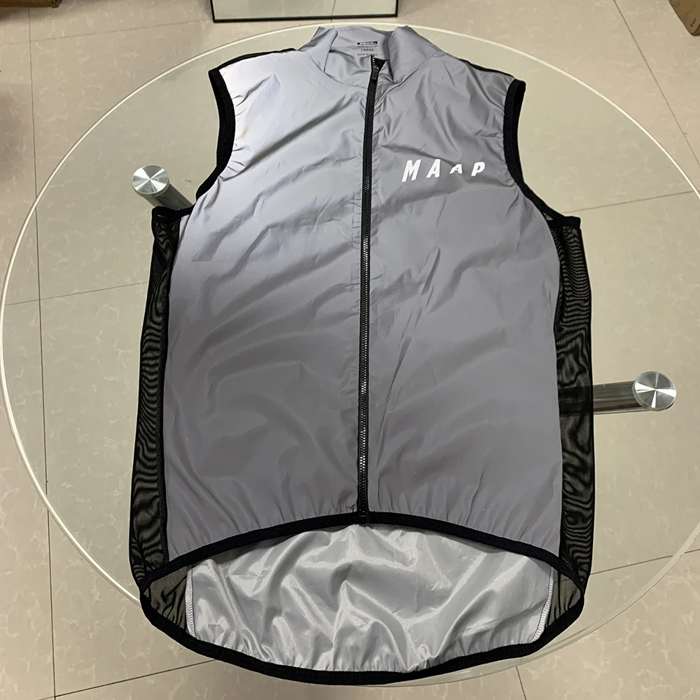 PIMMER new full Reflective lightweight Men's windproof Vest wind gilet all season vest easy to carry