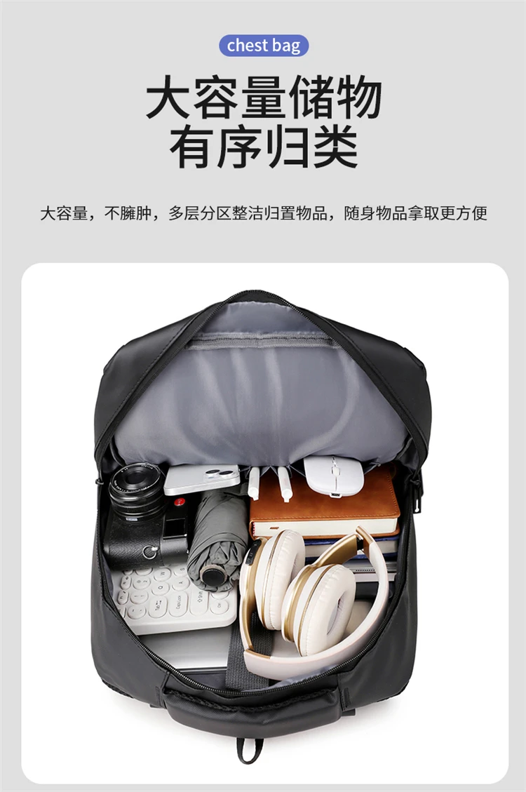 Minimalist Business Waterproof Backpack Unisex USB Charging Large Capacity Laptop Bag Multifunctional Stylish Travel Backpack Sc