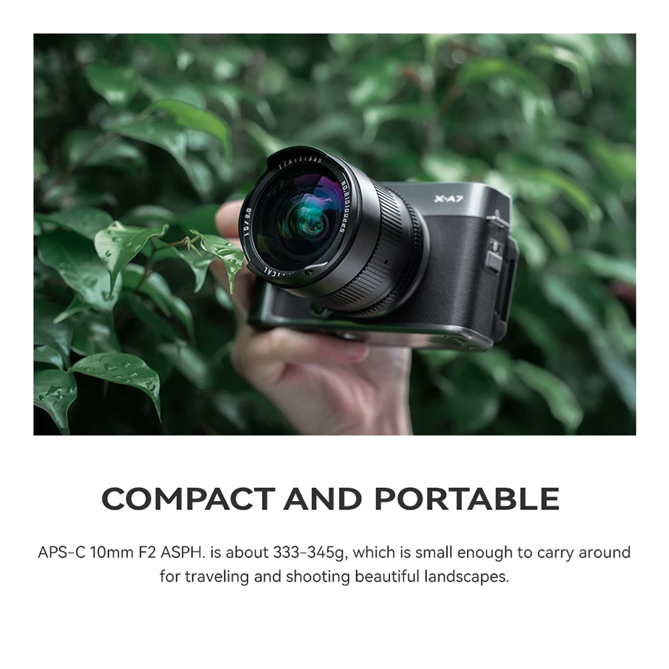 티티아티산 APS-C 10mm F2 ASPH. 후지 X-T200 X-T30 II A6500 A7R III 니콘 Z5 캐논 R50용 광각 프라임 카메라 렌즈