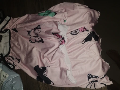 Elegant Butterfly Print Pajama Set with Cami & Shorts photo review