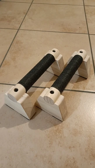 Pull Up Stand Handles Wooden Push Up Bar Beech Wood Calisthenics Exercise Equipment for Home Wood Parallettes Bar for Floor Use photo review
