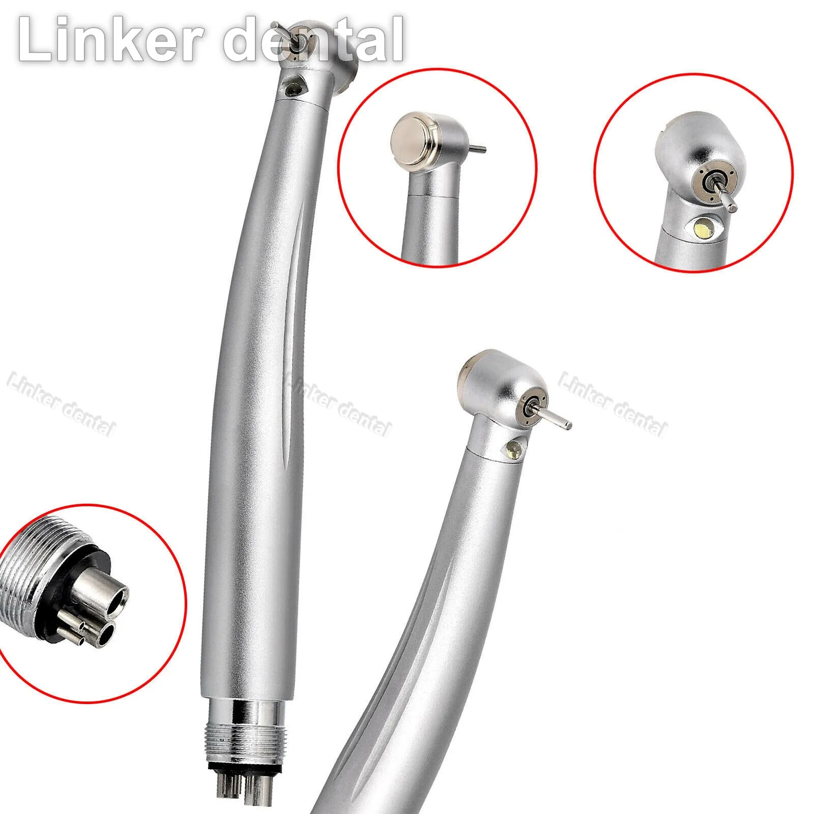 2/4Holes Dental High Speed Handpiece Push Button Standard Head Air Turbine Quality Ceramic bearing Rotor Fit NSK dental turbina with 5led 5 water spray highspeed handpiece rotor ceramic bearing teeth whitening pen w