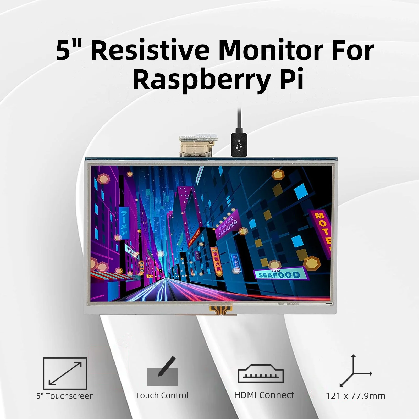 Raspberry Pi Screen Touchscreen Monitor HDMI TFT Mini Monitor 800x480 for Raspberry Pi computer monitor