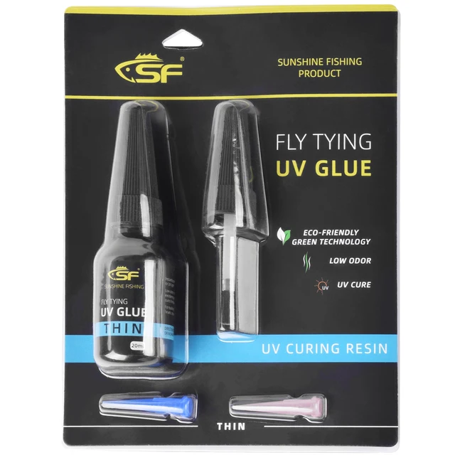 SF 1/3PCS Fly Fishing Fly Tying UV Glue Clear Thick/Thin/Flow 20ml