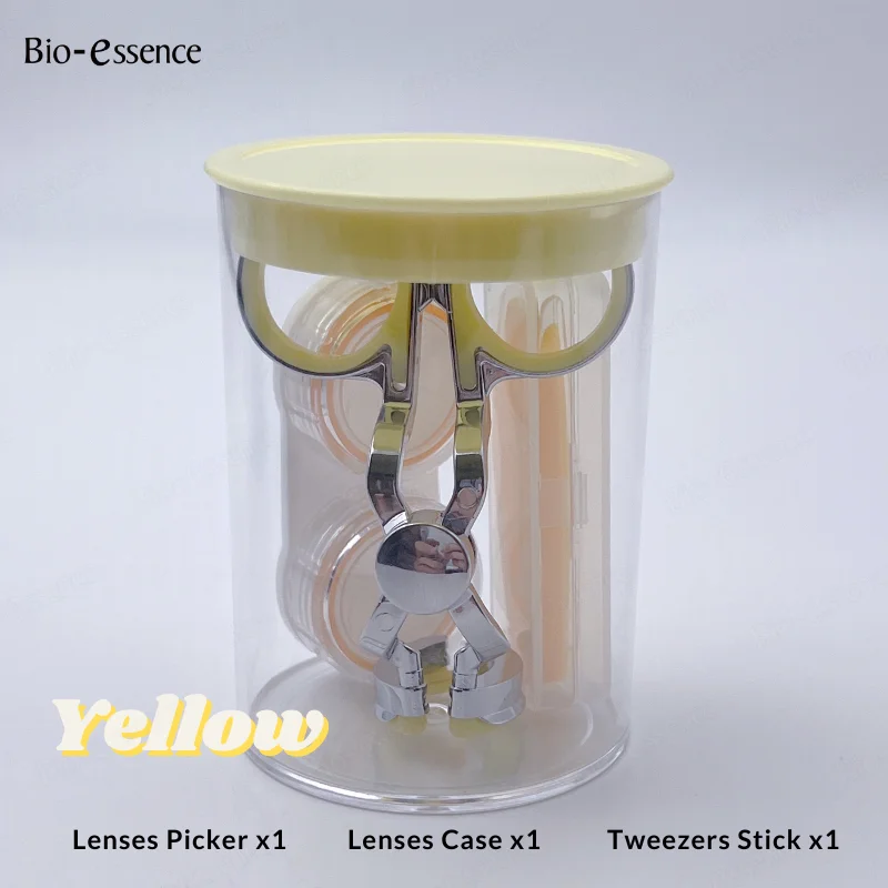 1 Set Contact Lenses Case Tweezers Stick Contacts Lens Picker Durable Plastic Portable Contacts Lens Pick&Wear Tools