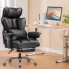 Office Chair Ergonomic Leather High Back Gaming Chair with Footrest, Adjustable Armrests 1