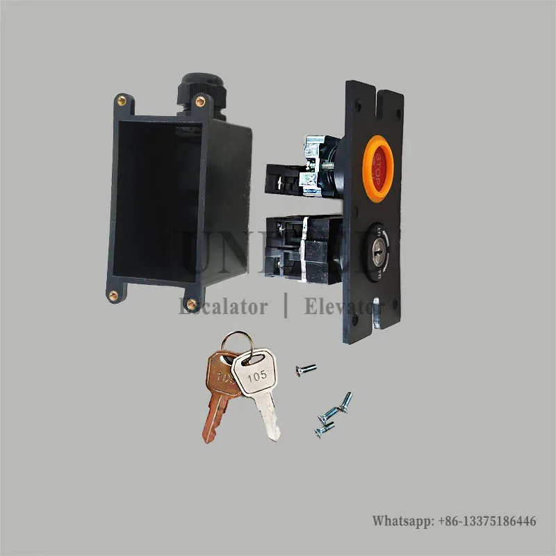 Escalator Key Box Moving Walkway Power Lock Stop Button Switch Key 105 Escalator Spare Parts