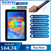 New 12.2 Inch CT9 Tablet Android 6.0 MT8163 2GB RAM 64GB ROM HDMI 1920 x 1200 IPS Quad Core Dual Camera 5000mAh Battery