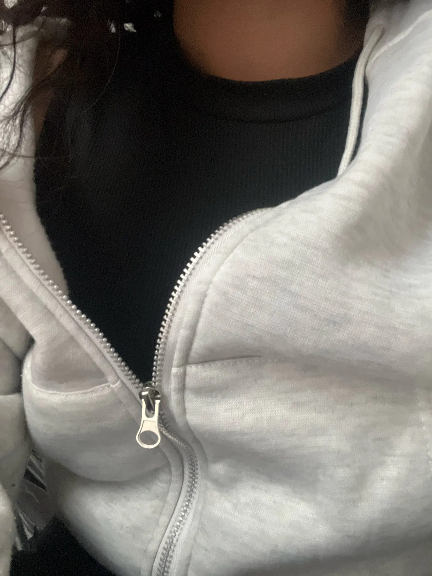 Y2 K Oversized Zip Hoodie Women Crop Top Autumn Winter Cozy photo review