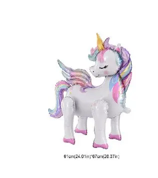 Large Standing Unicorn Foil Balloons for Kids Girls Unicorn Birthday Party Decoration Elephant Animal Balloon Baby Shower Favors photo review
