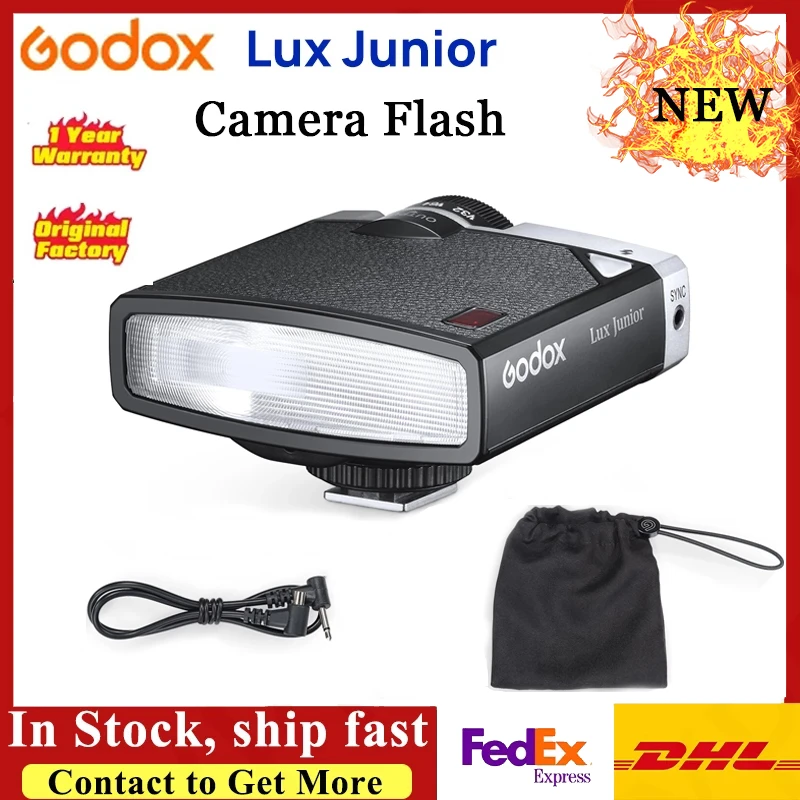 Godox Lux Junior Camera Flash 7 Levels 6000K±200K GN12 mini Speedlite